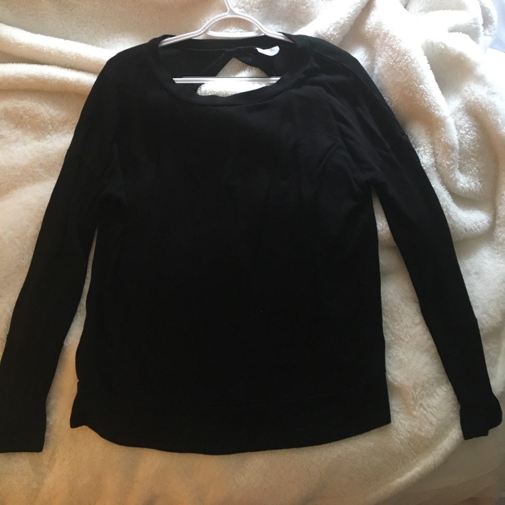 Plain Black Long Sleeved Top